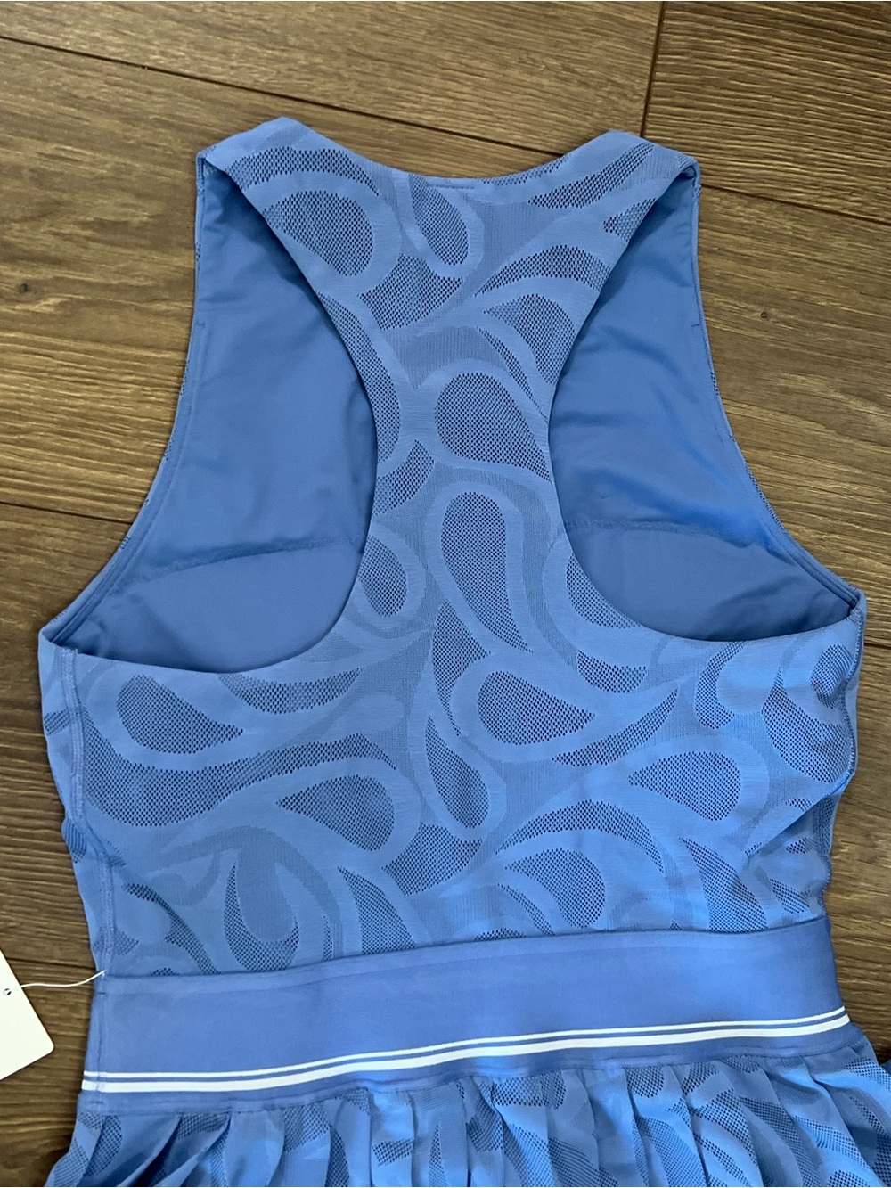 NWT Lululemon Paisley-Mesh Pleated Tennis Dress - Prep Blue/White - Small - Picture 4 of 8